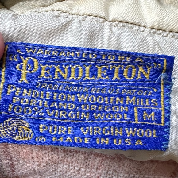 PENDLETON Brown/Gray 100% Wool Vintage Great Condition Size Medium 1960’s - Picture 2 of 16